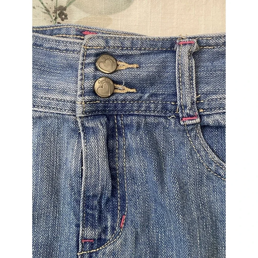 Gymboree Panda Denim Skirt Size 8 Vintage 2010 Embroidered Y2K Kidcore Aesthetic